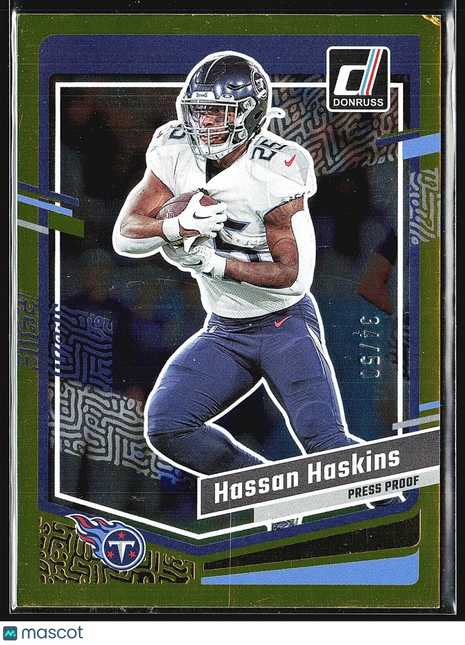 2023 Panini Donruss Gold Press Proof /50 Hassan Haskins #285