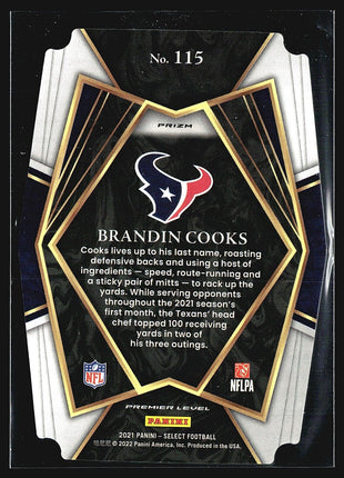 2021 Panini Select - Premier Level #115 Brandin Cooks