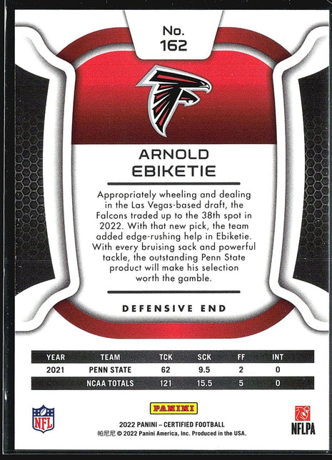 2022 Panini Certified - Rookies #162 Arnold Ebiketie /325 (RC)