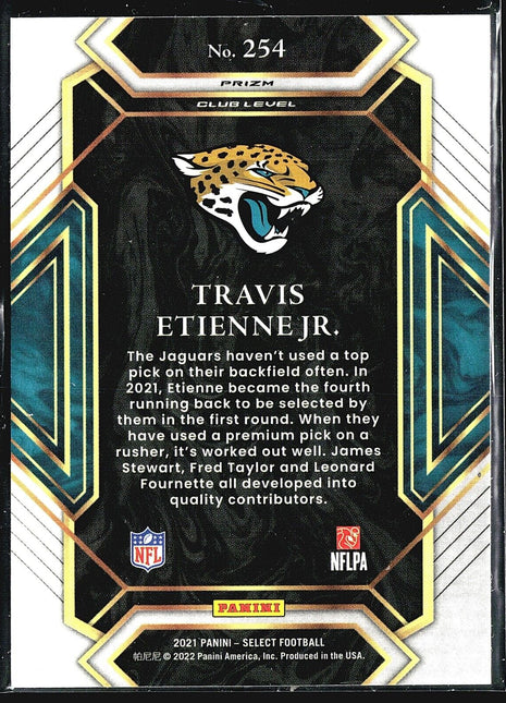 2021 Panini Select - Club Level Silver Prizm #254 Travis Etienne (RC)
