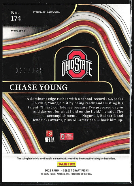 2022 Panini Select Draft Picks - Field Level #174 Chase Young /149