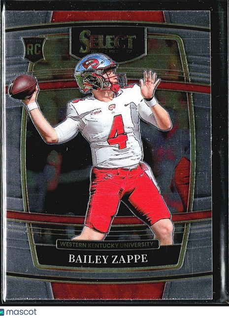 2022 Panini Select Draft Picks Rc Bailey Zappe #10