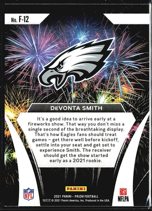 2021 Panini Prizm - Fireworks #F-12 Devonta Smith (RC)
