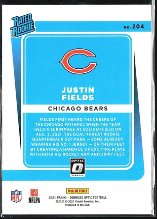 2021 Donruss Optic Rated Rookie Justin Fields #204