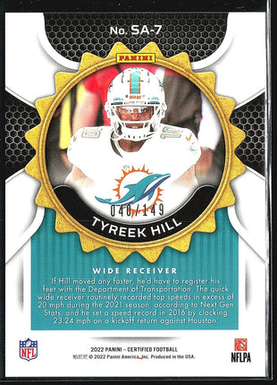 2022 Panini Certified - Seal of Approval #SA-7 Tyreek Hill