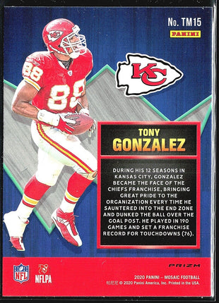 2020 Panini Mosaic Touchdown Masters Tony Gonzalez #TM15