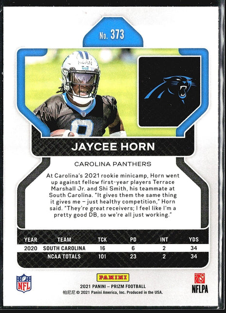 2021 Panini Prizm - Rookie #373 Jaycee Horn (RC)