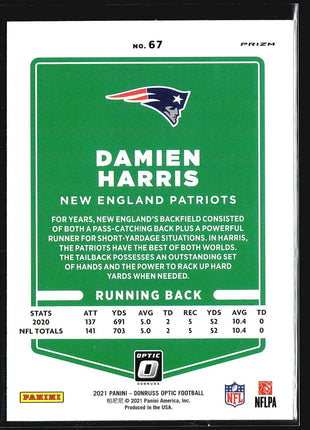 2021 Panini Optic Holo Damien Harris #67