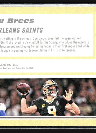 2020 Panini Mosaic - Montage #M23 Drew Brees