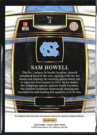 2022 Panini Select Draft Rc Sam Howell #3
