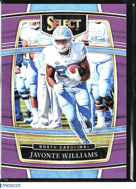 2022 Panini Select Draft Picks - Concourse #64 Javonte Williams Purple /75