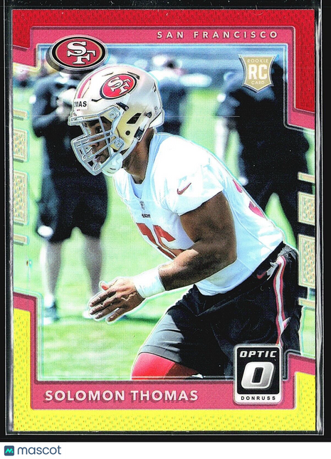 2017 Donruss Optic - Rookies #116 Solomon Thomas (RC) Red yellow
