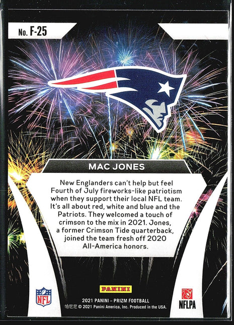2021 Panini Prizm - Fireworks #F-25 Mac Jones (RC)