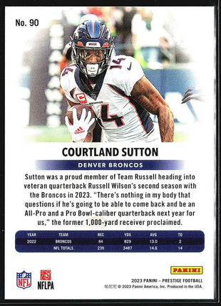 2023 Panini Prestige - Xtra Points Green #90 Courtland Sutton /199