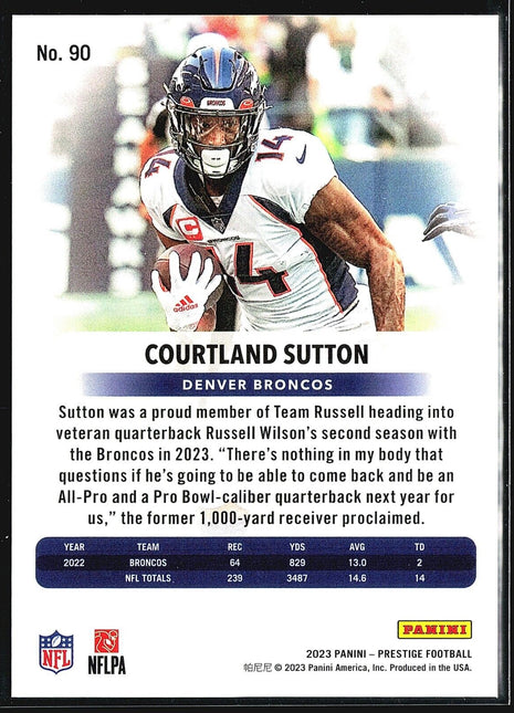 2023 Panini Prestige - Xtra Points Green #90 Courtland Sutton /199