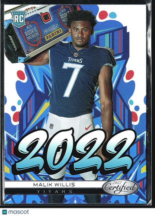 2022 Panini Certified - 2022 #2022-2 Malik Willis (RC)