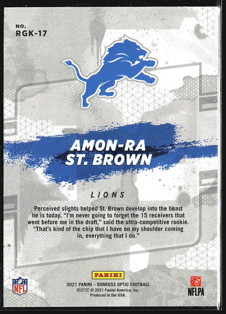 2021 Panini Gridiron Kings Optic Amon-Ra St. Brown #RGK-17