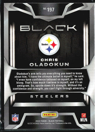2022 Panini Black - Rookies #197 Chris Oladokun (RC)