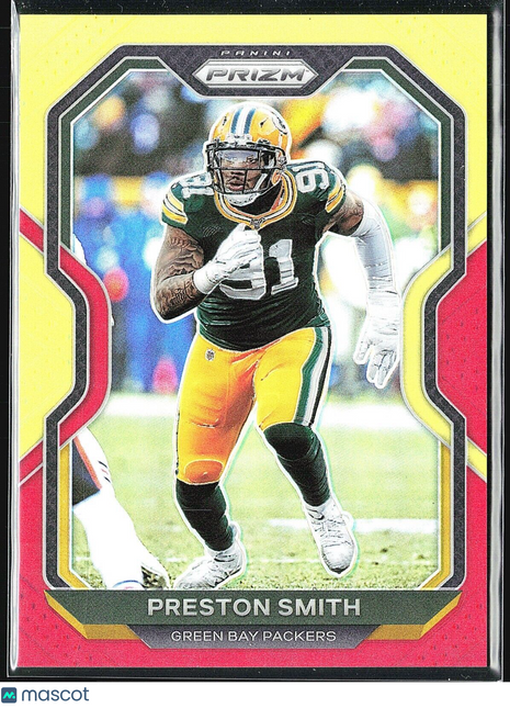 2020 Panini Prizm Red Yellow /49 #211 Preston Smith