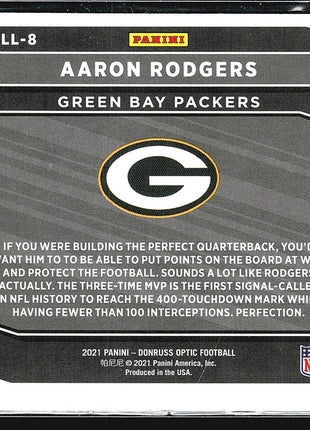 2021 Panini Optic Legendary Logos Aaron Rodgers #LL-8