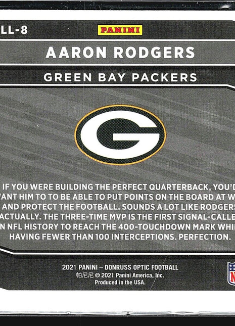 2021 Panini Optic Legendary Logos Aaron Rodgers #LL-8