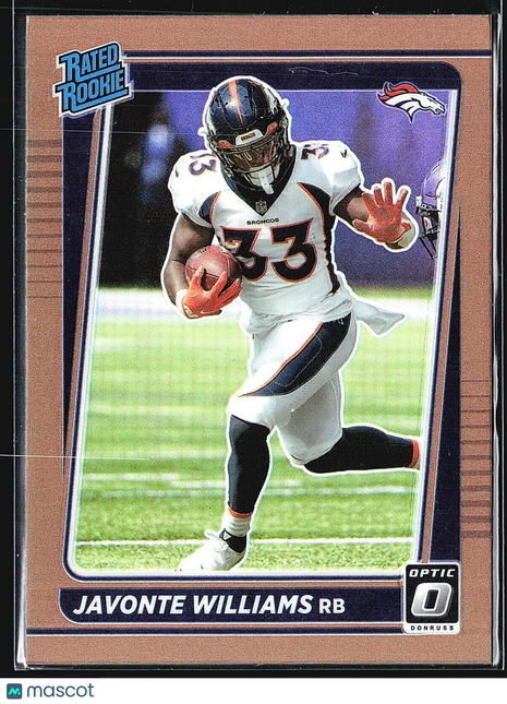 2021 Panini Optic Rated Rookie Javonte Williams #215 Brown