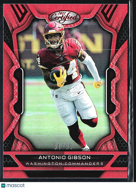 2022 Panini Certified - #99 Antonio Gibson Red /99