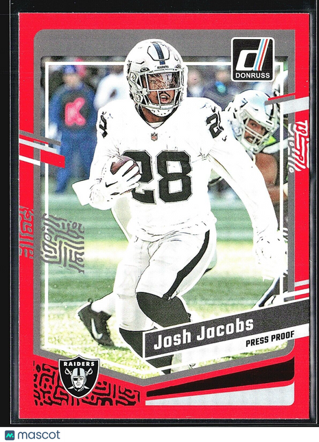 2023 Panini Donruss Red Press Proof #178 Josh Jacobs