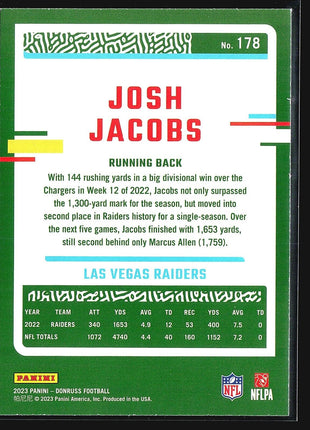 2023 Panini Donruss Red Press Proof #178 Josh Jacobs