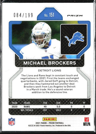 2021 Panini Prizm - #151 Michael Brockers Blue Wave /199