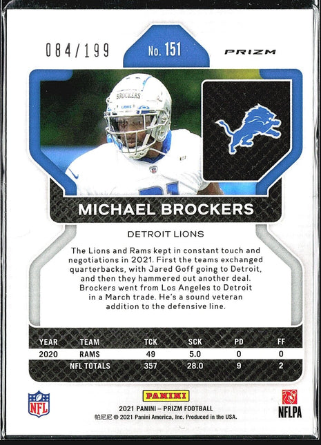 2021 Panini Prizm - #151 Michael Brockers Blue Wave /199