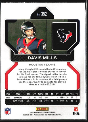 2021 Panini Prizm - Rookie #352 Davis Mills (RC)