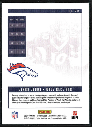 2020 Panini Chronicles - Luminance Update Rookies #205 Jerry Jeudy (RC) Blue /99