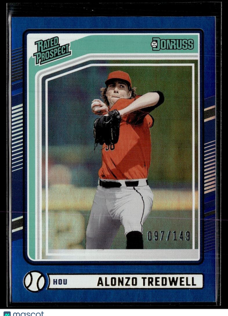 2024 DONRUSS BLUE FOIL /149 RATED PROSPECT ALONZO TREDWELL ASTROS
