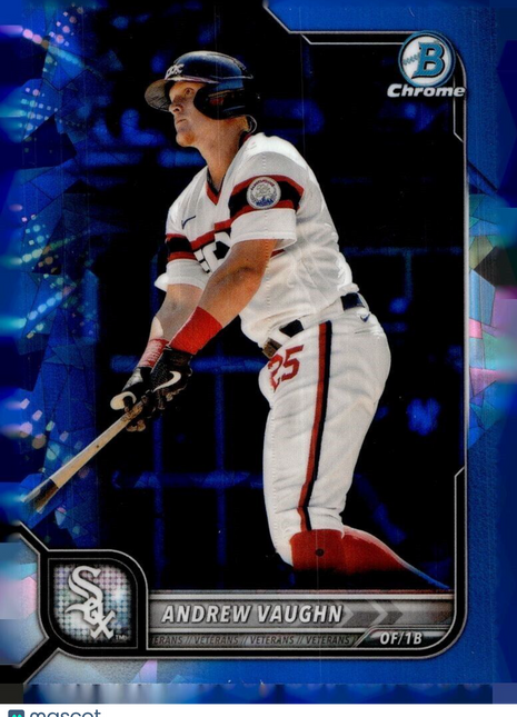 2022 BOWMAN CHROME SAPPHIRE ANDREW VAUGHN WHITE SOX