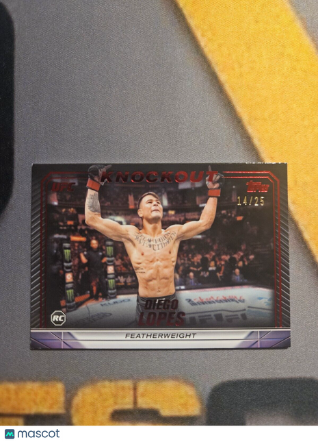 2024 Topps UFC Knockout Diego Lopes Red Rc /25 #13