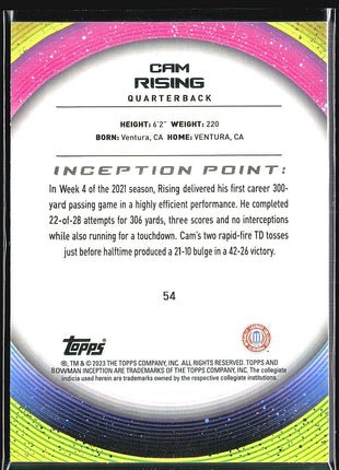 2022-23 Bowman U Inception Cam Rising #54