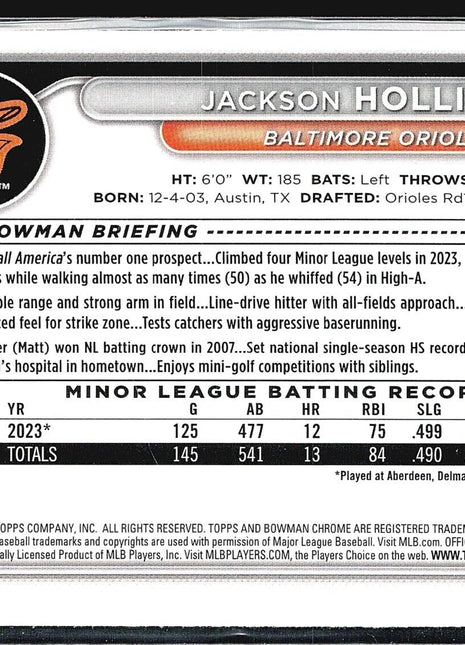 2024 Bowman Chrome - #26 Jackson Holliday (RC)