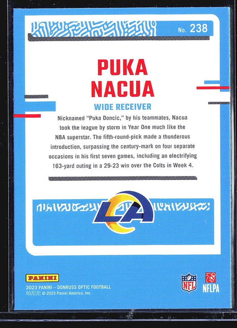 2023 Panini Donruss Optic - Rated Rookie #238 Puka Nacua (RC)