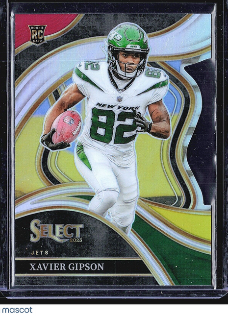 2023 Panini Select Club Level Red & Yellow Prizm Die-Cut #205 Xavier Gipson rc