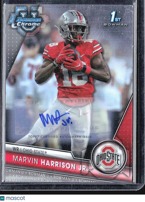 2023 Bowman U Chrome Auto 1st Marvin Harrison #100