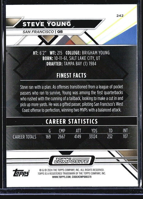 2023 Topps Composite - Topps Finest #242 Steve Young Xfractor
