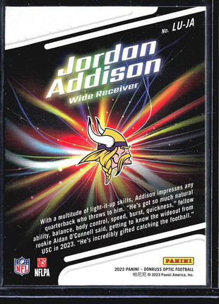 2023 Panini Donruss Optic - Light It Up #LU-JA Jordan Addison (RC)