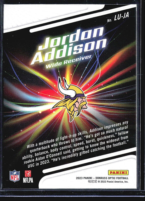 2023 Panini Donruss Optic - Light It Up #LU-JA Jordan Addison (RC)