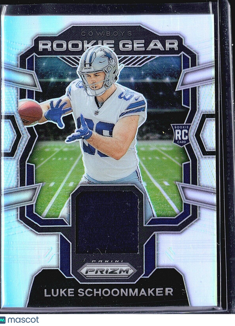 2023 Panini Prizm - Rookie Gear #RG-LS Luke Schoonmaker (MEM, RC) Silver Jersey