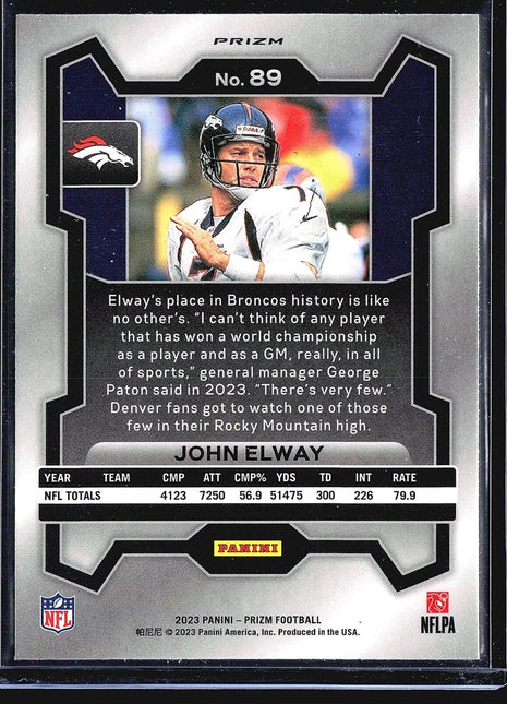 2023 Panini Prizm - Disco Prizm #89 John Elway