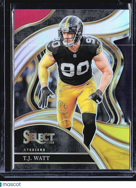 2023 Panini Select Red Yellow Die Cut T.J. Watt #217