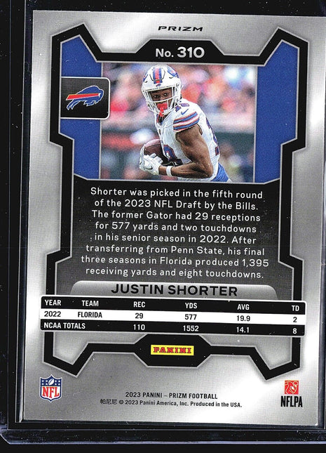 2023 Panini Prizm - Rookies Disco Prizm #310 Justin Shorter (RC)
