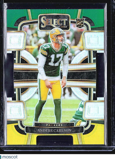 2023 Panini Select Yellow Green Die Cut Anders Carlson #36