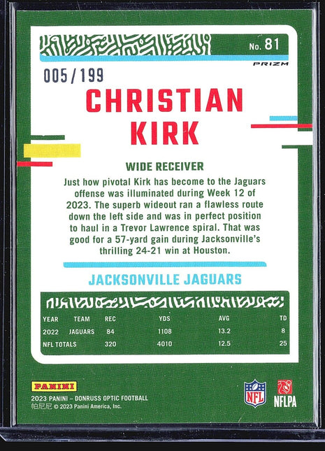 2023 Panini Donruss Optic - #81 Christian Kirk Blue /199